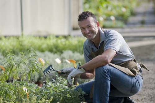 Garden maintenance tools and seasonal outdoor work materials